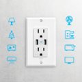 Alt View Zoom 11. Geeni - Current Plus Charge 2-Outlet/2-USB Smart Outlet - White.