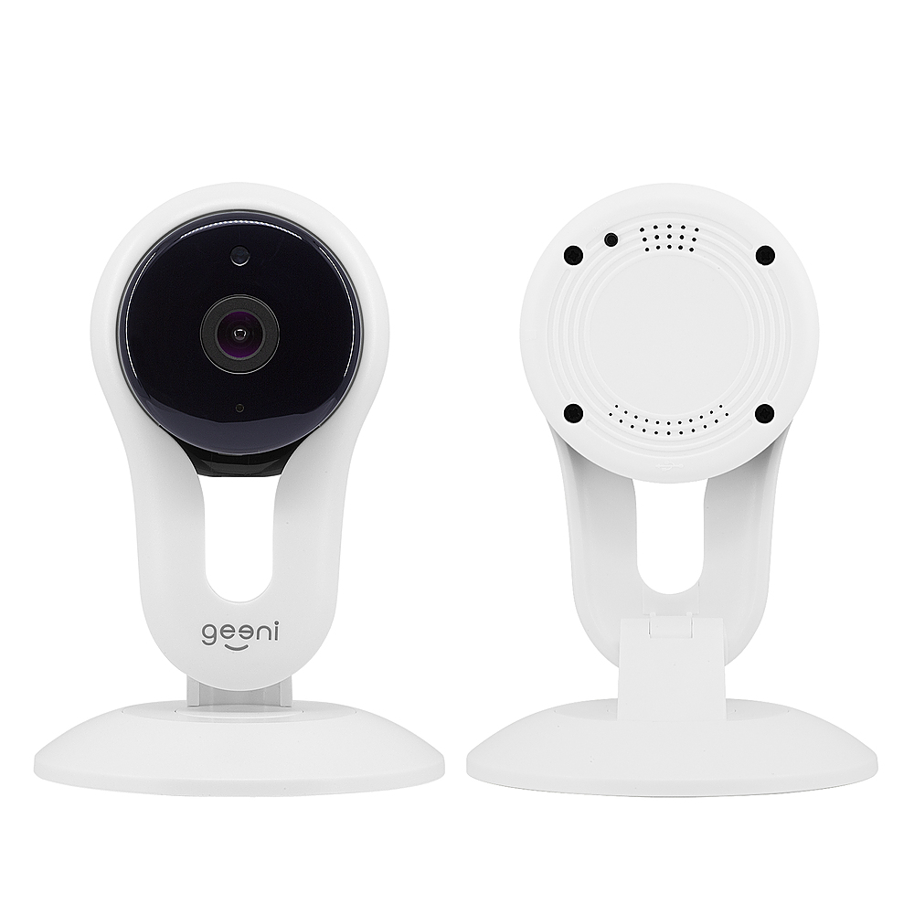 Angle View: Swann - 1080p Enforcer™ Camera w/ Police Style Flashing Lights & Color Night Vision - White