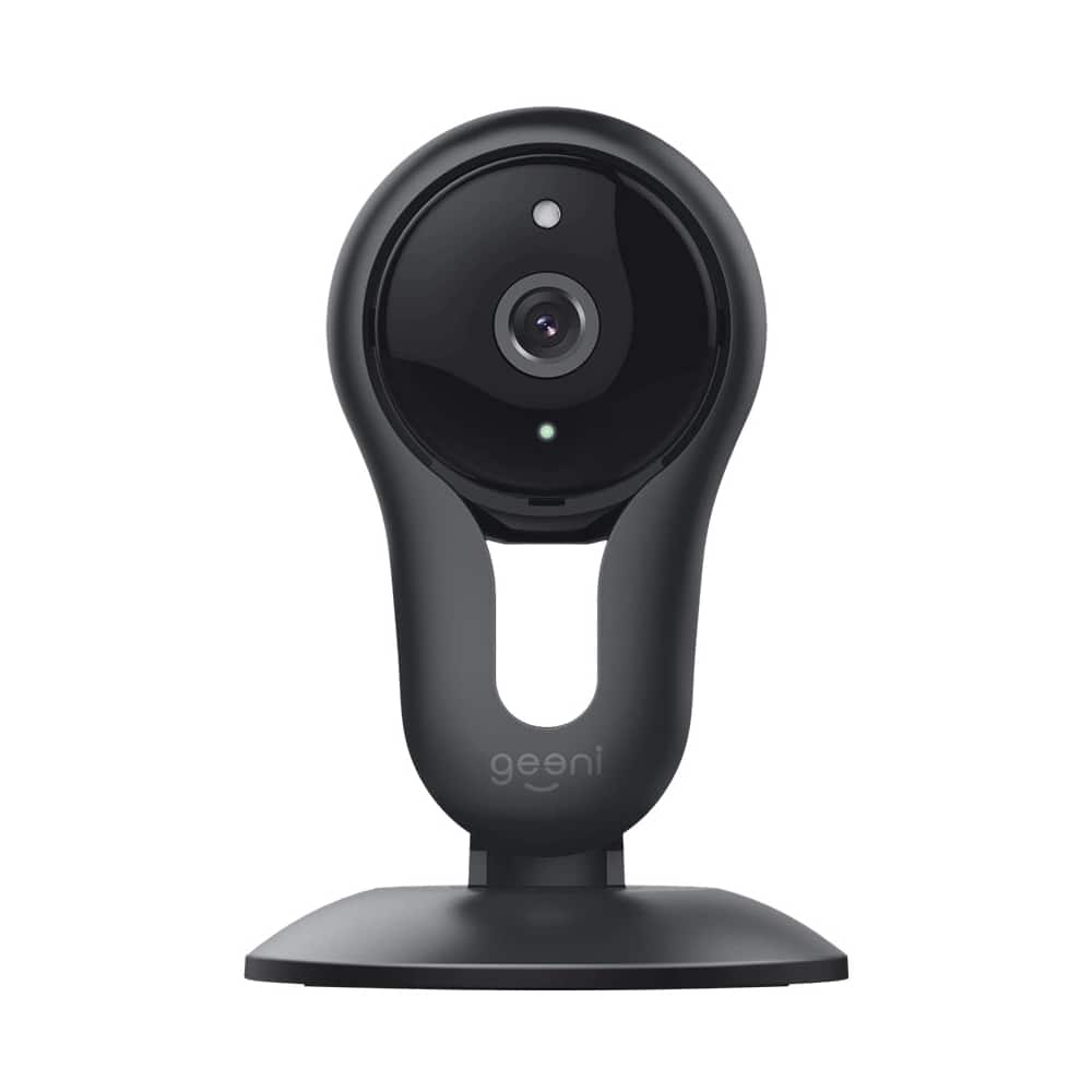 Front. Geeni - Aware Indoor Wi-Fi 720p Network Security Camera - Black.