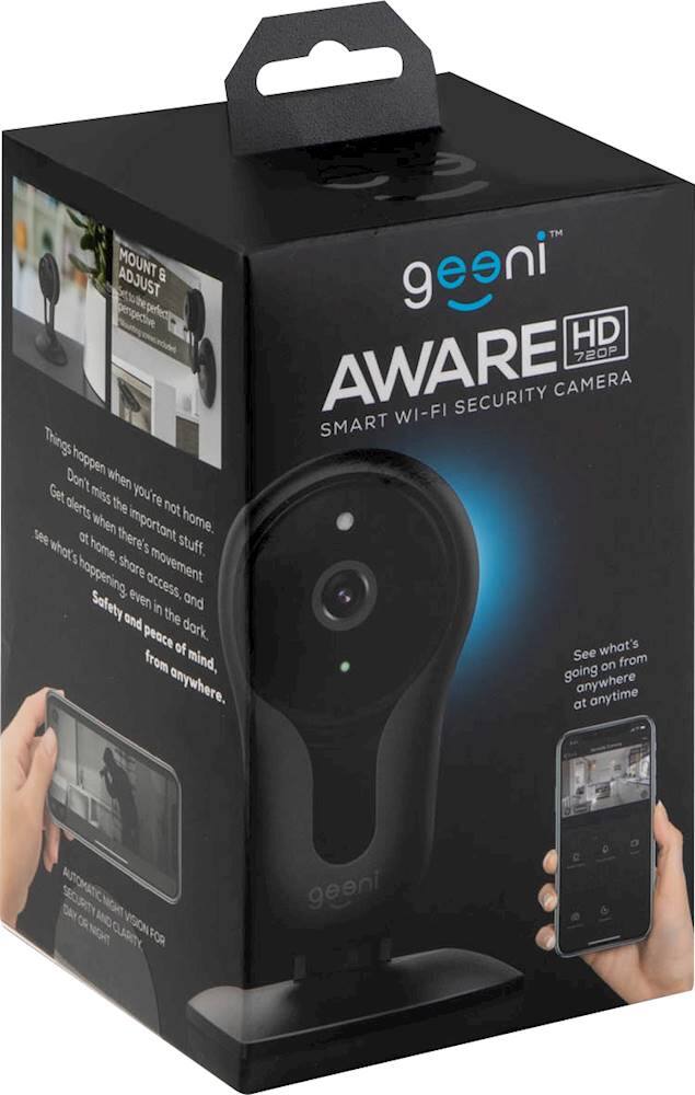 Alt View 12. Geeni - Aware Indoor Wi-Fi 720p Network Security Camera - Black.