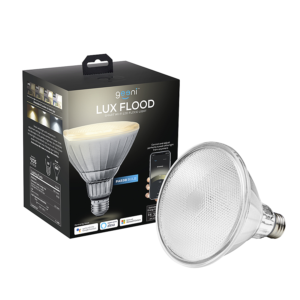 Outdoor PAR38 Bulb 2700k-6500k 1000 Lumens Geeni Smart WiFi Floodlight Bulb 