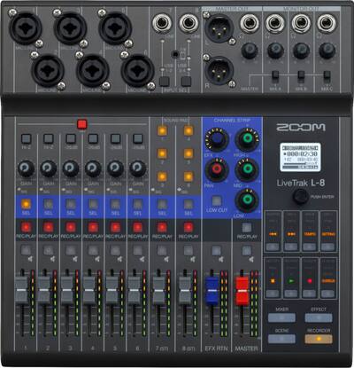 Zoom LiveTrak L 8 Podcast Digital Mixer/Recorder Black L-8 Zoom LiveTrak L 8 Podcast Digital Mixer/Recorder Black L-8
