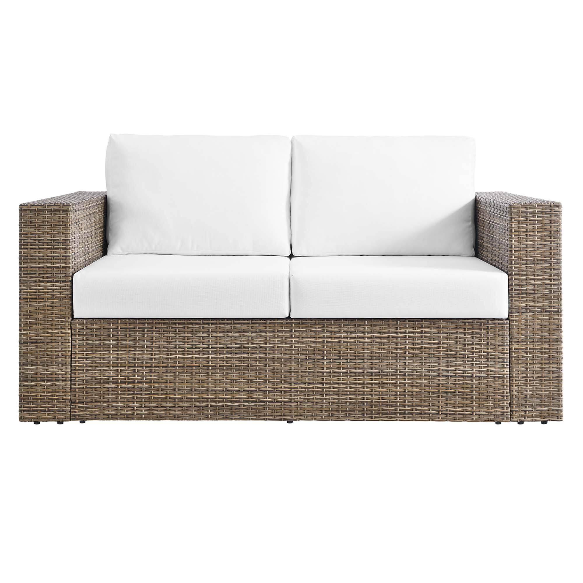 Alt View 4. Modway - Convene 4-Piece Outdoor Patio Furniture Set - Cappuccino White.