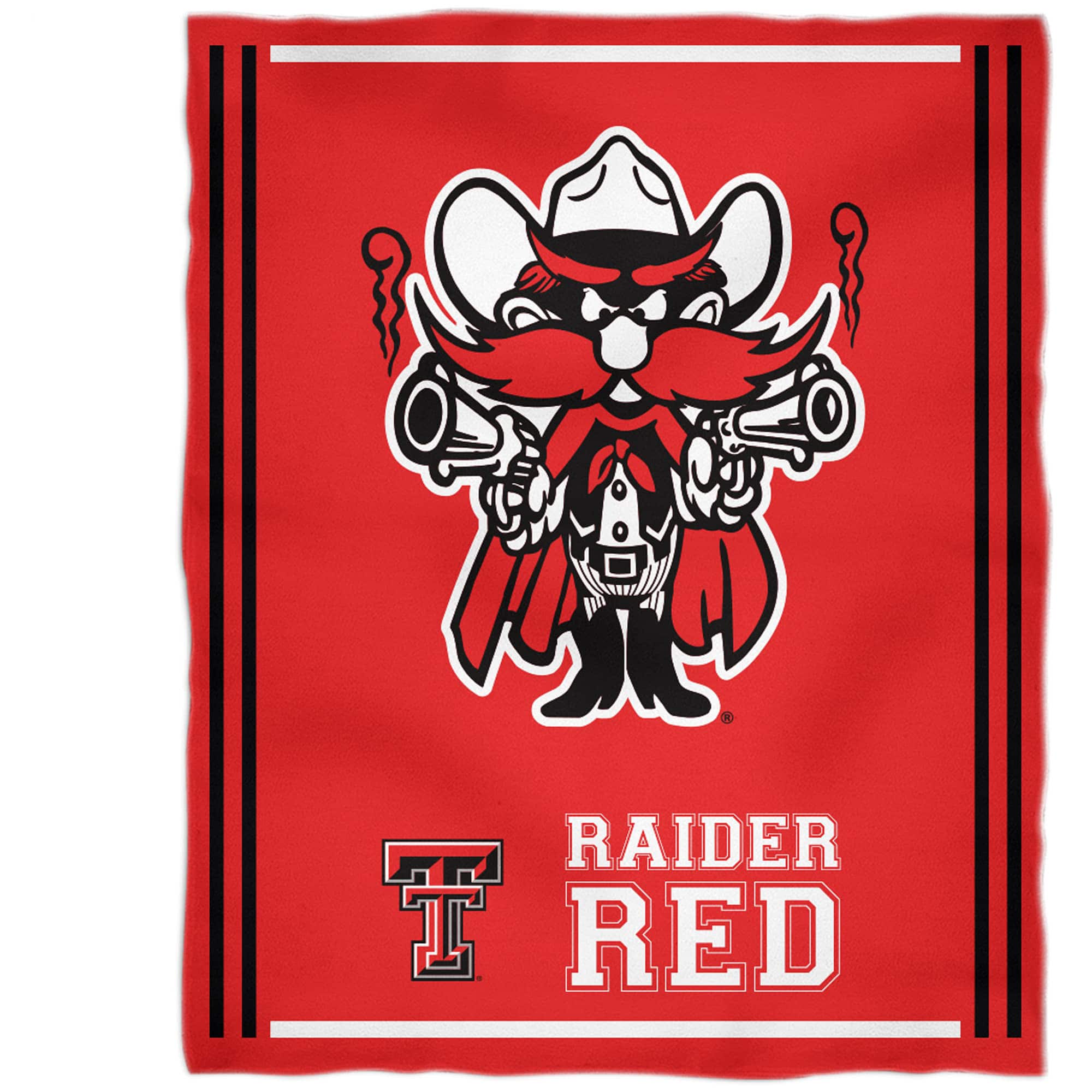 Vive La Fete - Texas Tech Red Raiders 36'' x 48'' Children's Mascot Plush Blanket - Multicolor