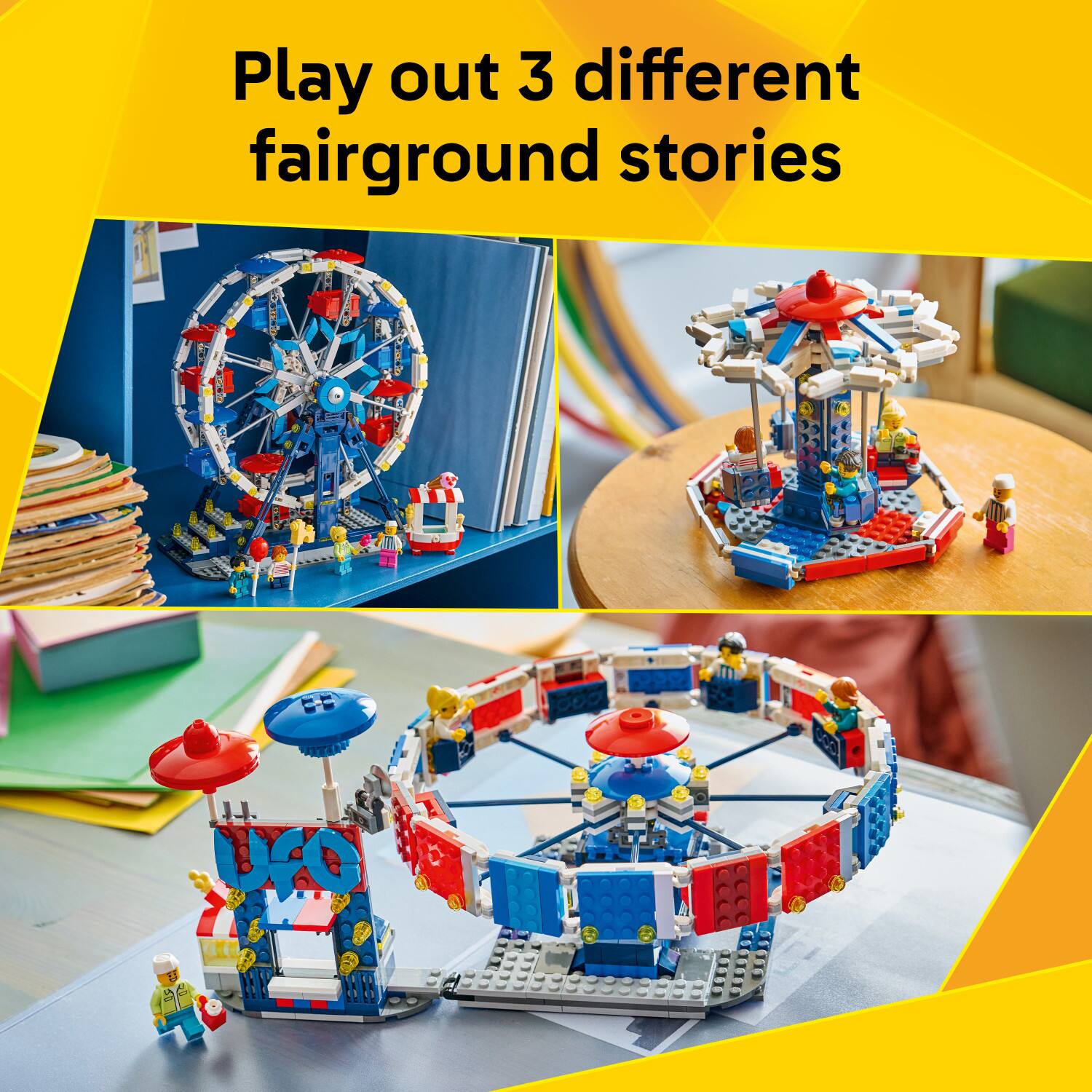 Play out 3 different fairground stories