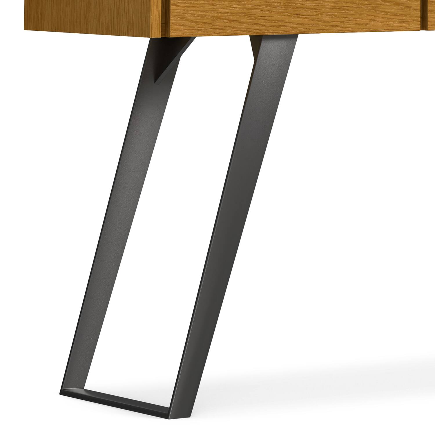 Alt View 6. Simpli Home - Simpli Home Lowry 60 inch Wide Console Sofa Table in Oak Veneer - Oak Veneer.