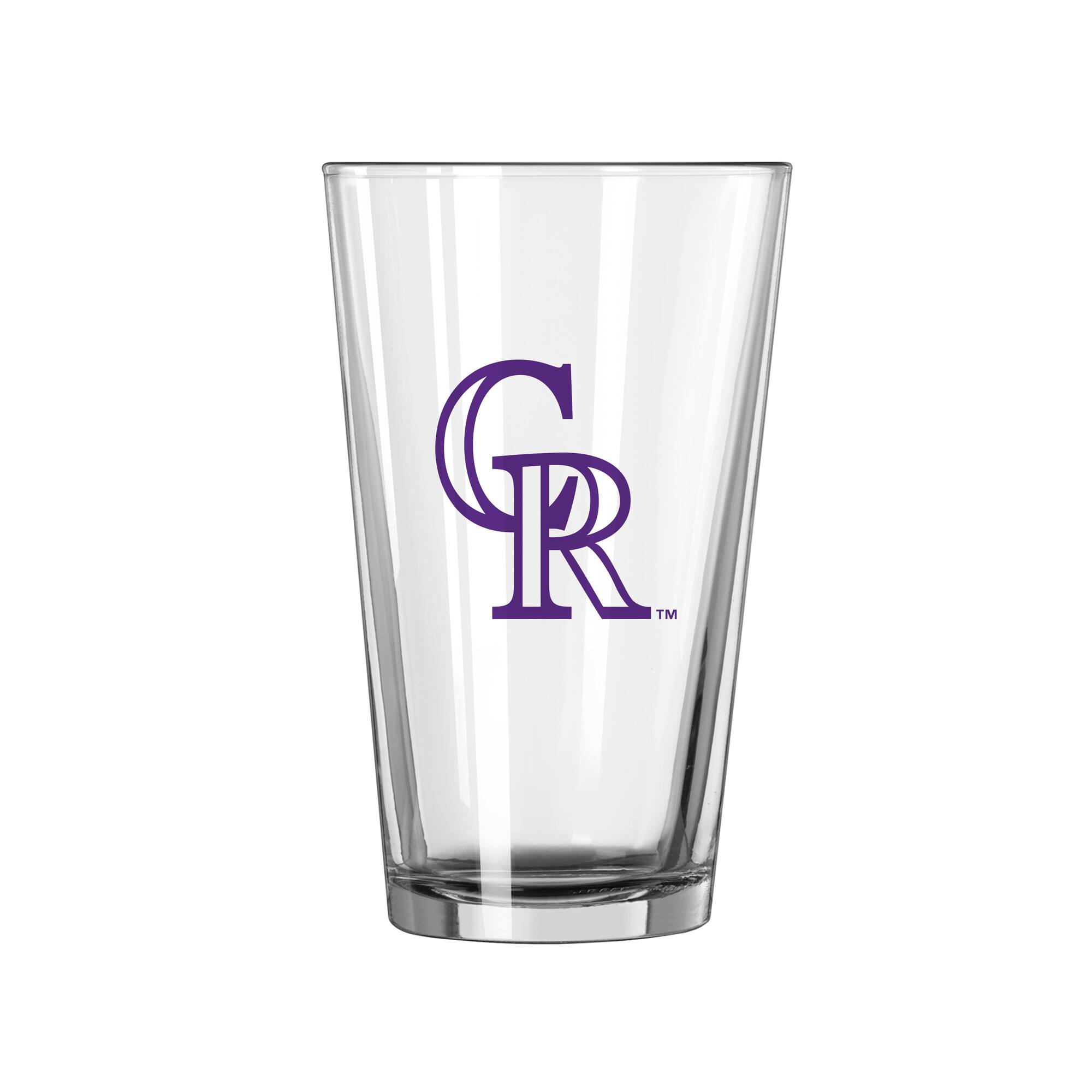 Alt View 1. Logo Brands - Colorado Rockies 16oz. Team Wordmark Game Day Pint Glass - Multicolor.