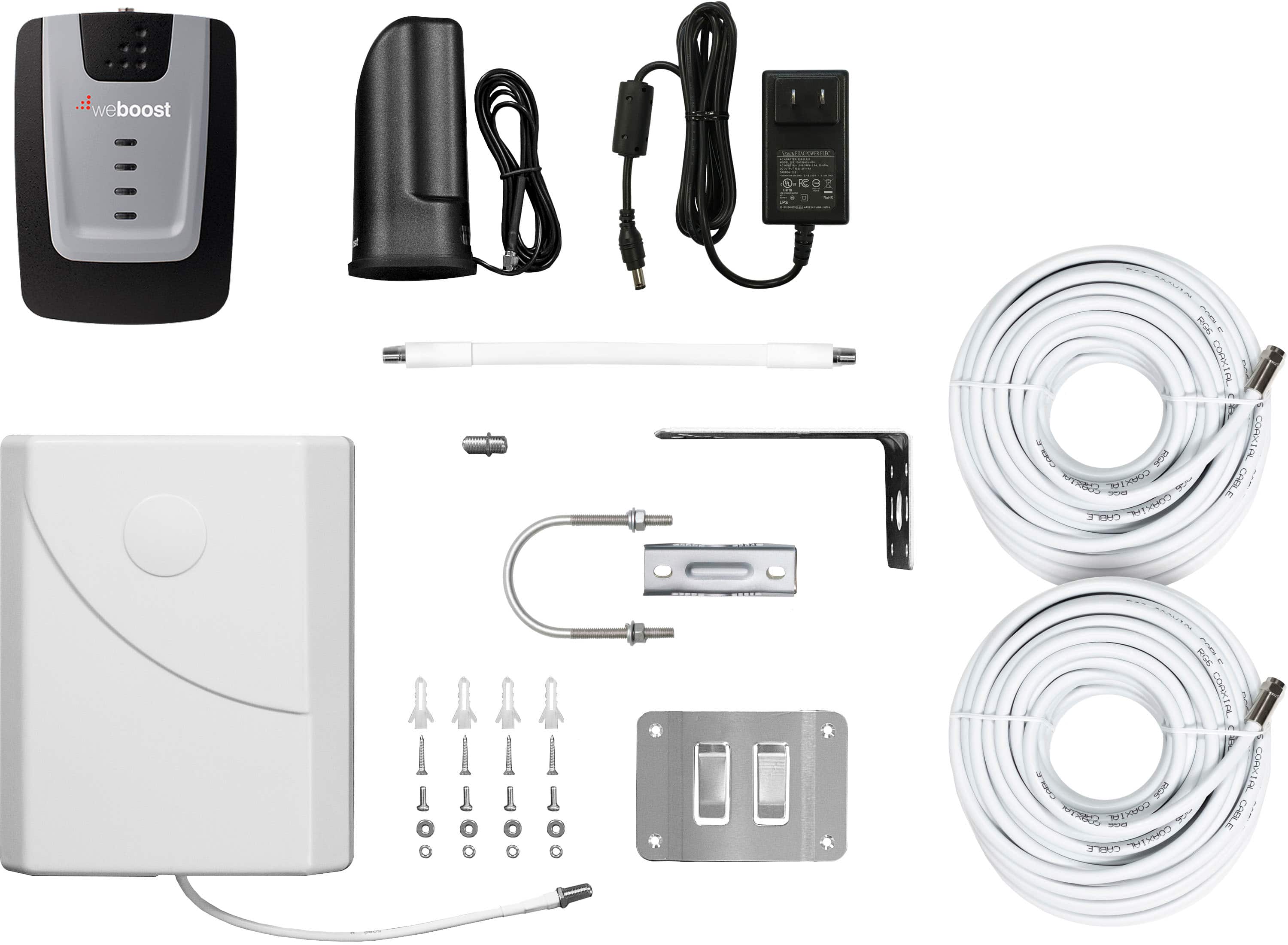 Alt View 14. weBoost - Home Room Cell Phone Signal Booster Kit for up to 1 Room, Boosts 4G LTE & 5G for all U.S. Networks & Carriers - Black.