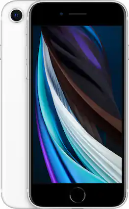 Front. Apple - iPhone SE (2nd generation) 64GB (Unlocked).