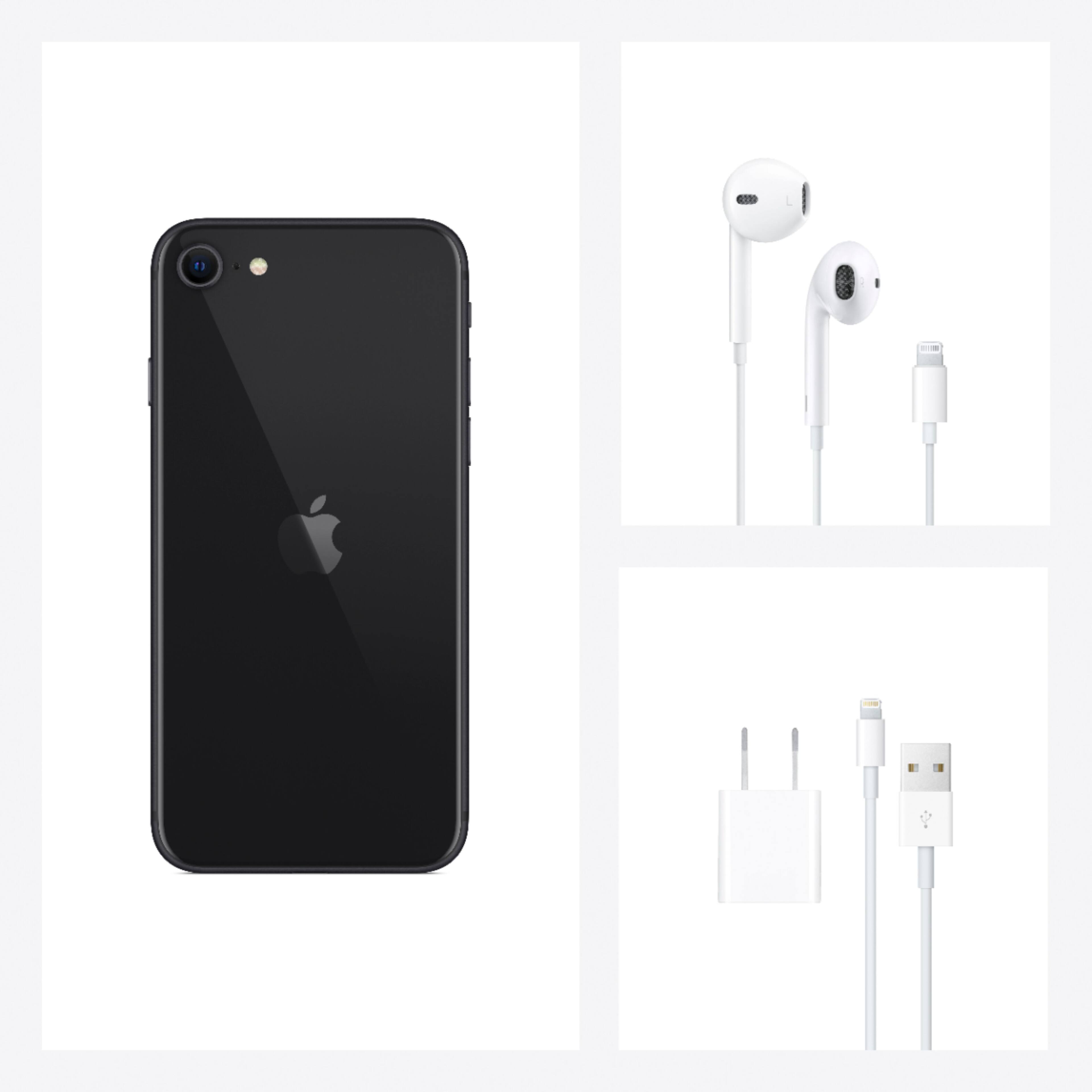 Alt View 15. Apple - iPhone SE (2nd generation) 128GB (Unlocked) - Black.
