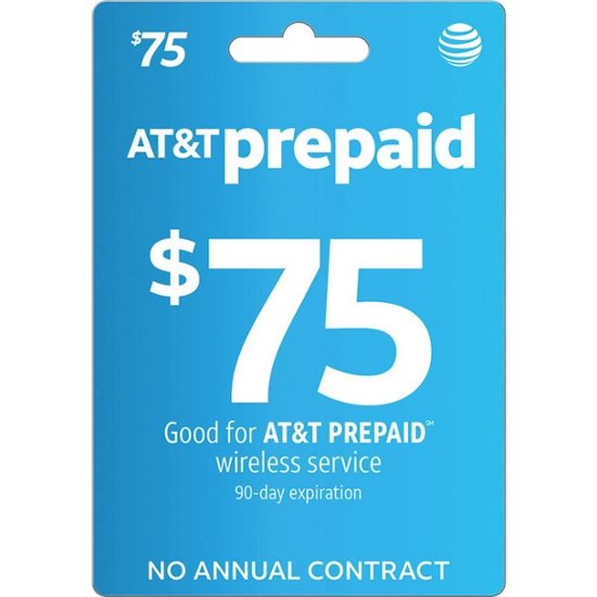 Front. AT&T Prepaid - $75 Refill Code.