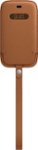 Front Zoom. Apple - iPhone 12 mini Leather Sleeve with MagSafe - Saddle Brown.