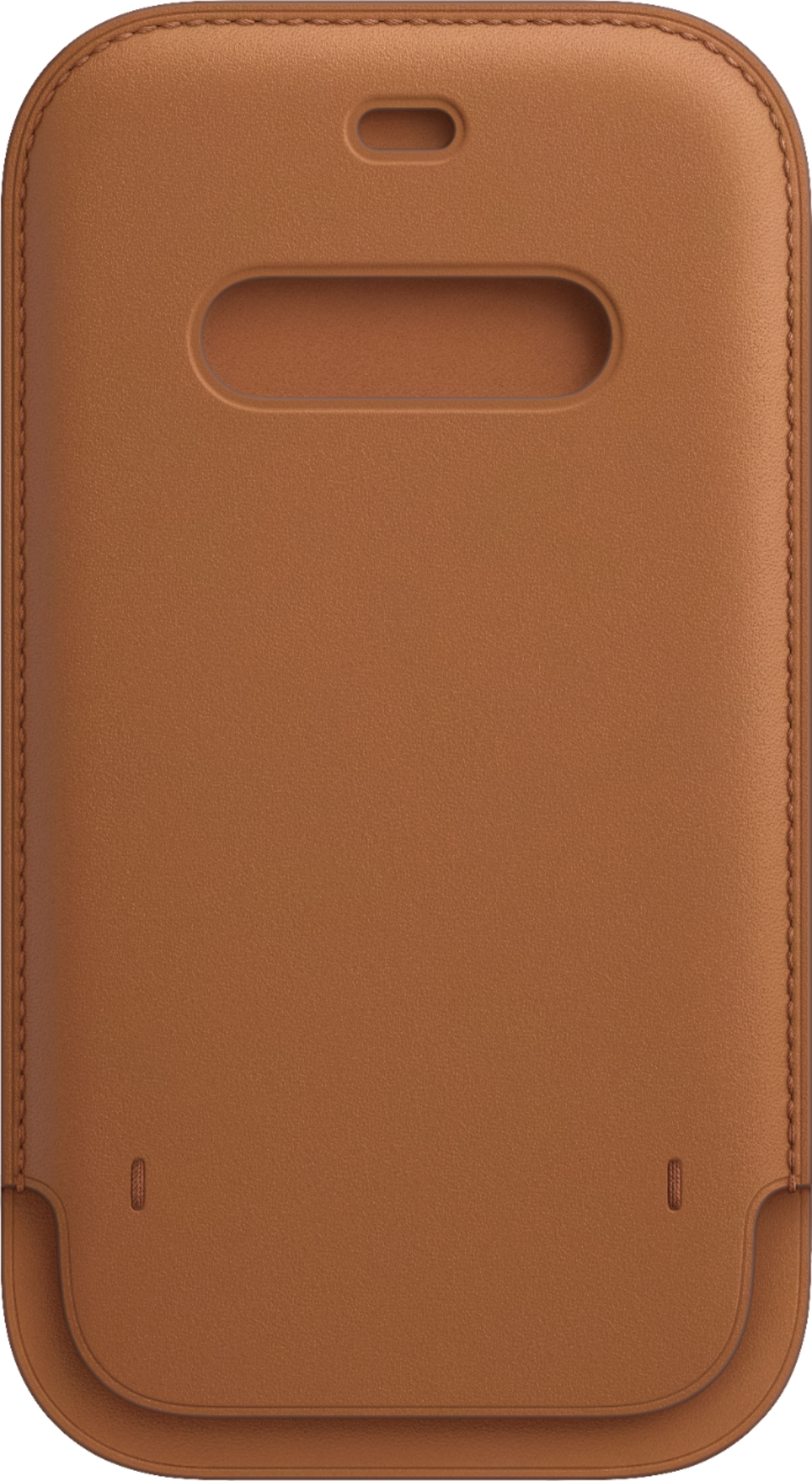 Apple - iPhone 12 Pro Max Leather Sleeve with MagSafe - Saddle Brown