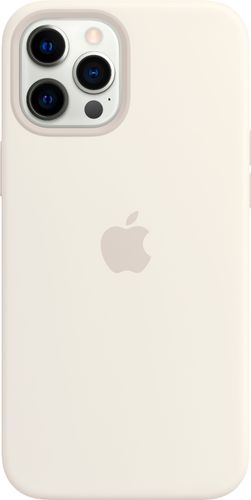 Apple - iPhone 12 Pro Max Silicone Case with MagSafe - White