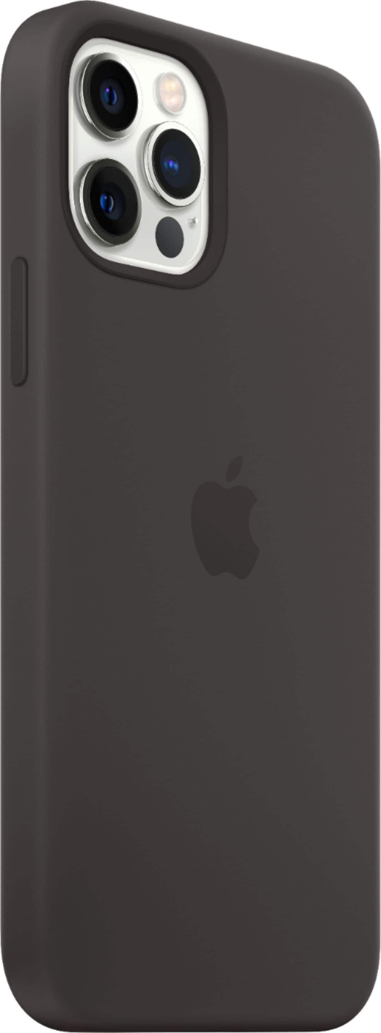 Alt View 11. Apple - iPhone 12 Pro Max Silicone Case with MagSafe - Black.