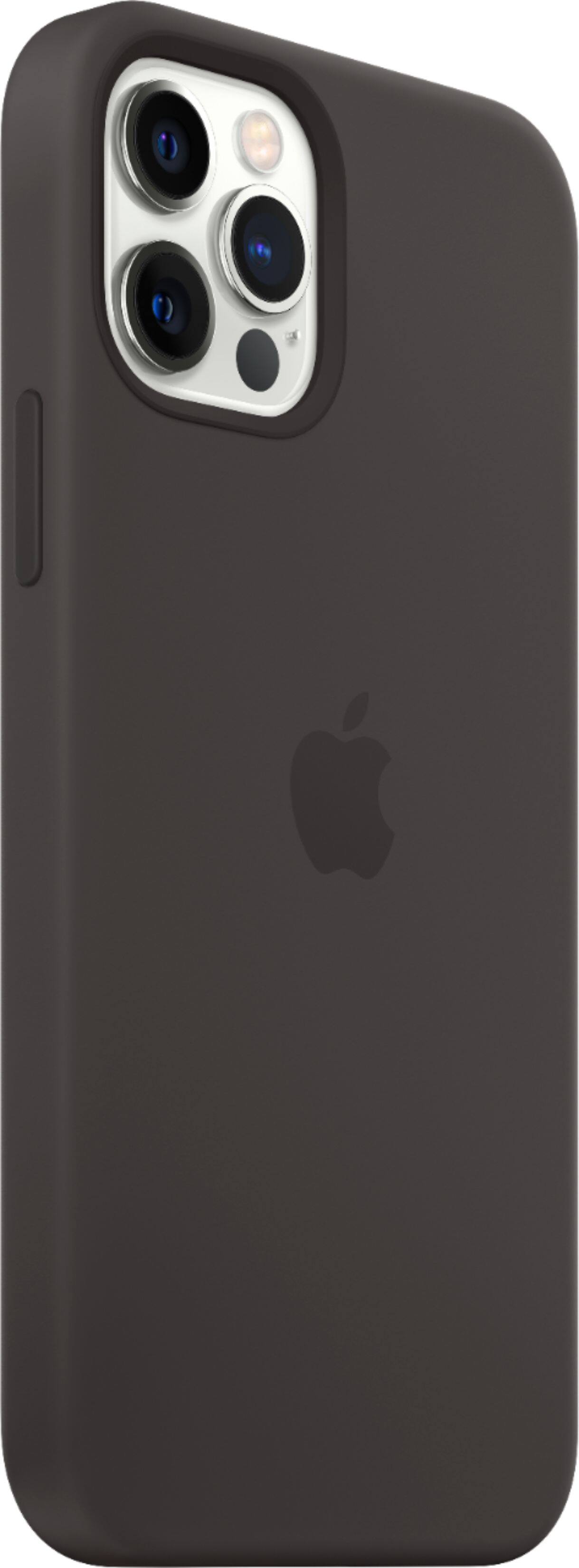 Alt View 11. Apple - iPhone 12 Pro Max Silicone Case with MagSafe - Black.