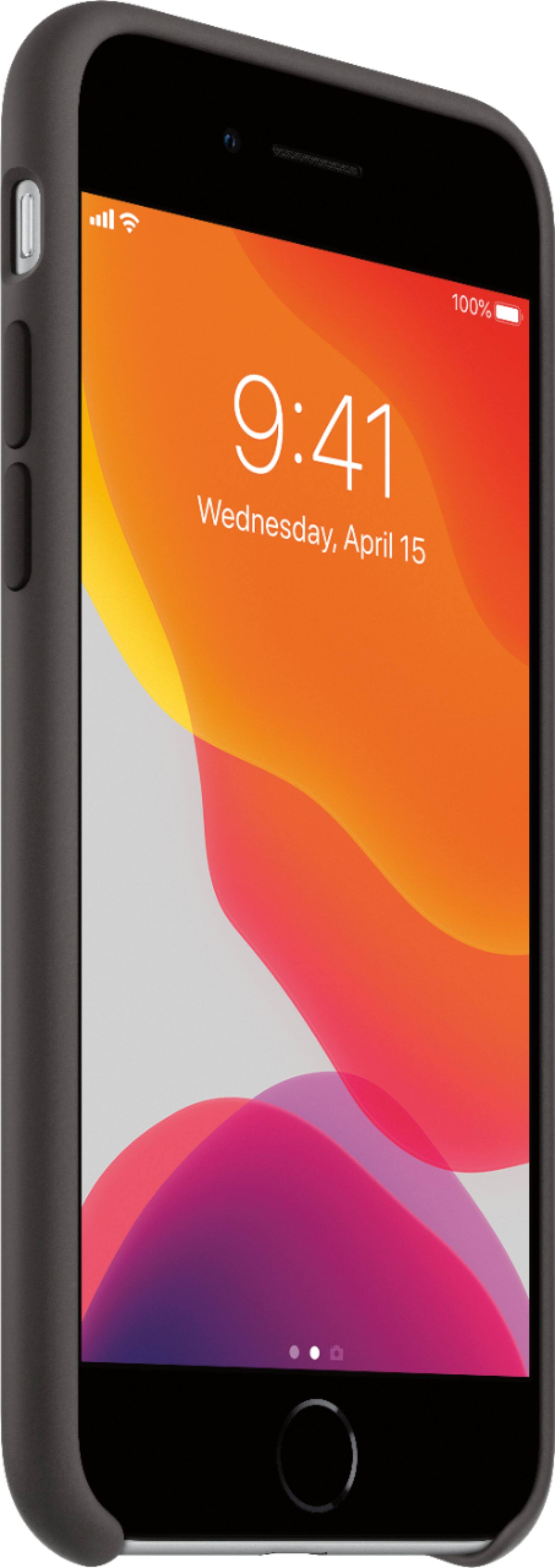 Alt View 12. Apple - Silicone Case for Apple® iPhone® SE (2nd Generation) - Black.