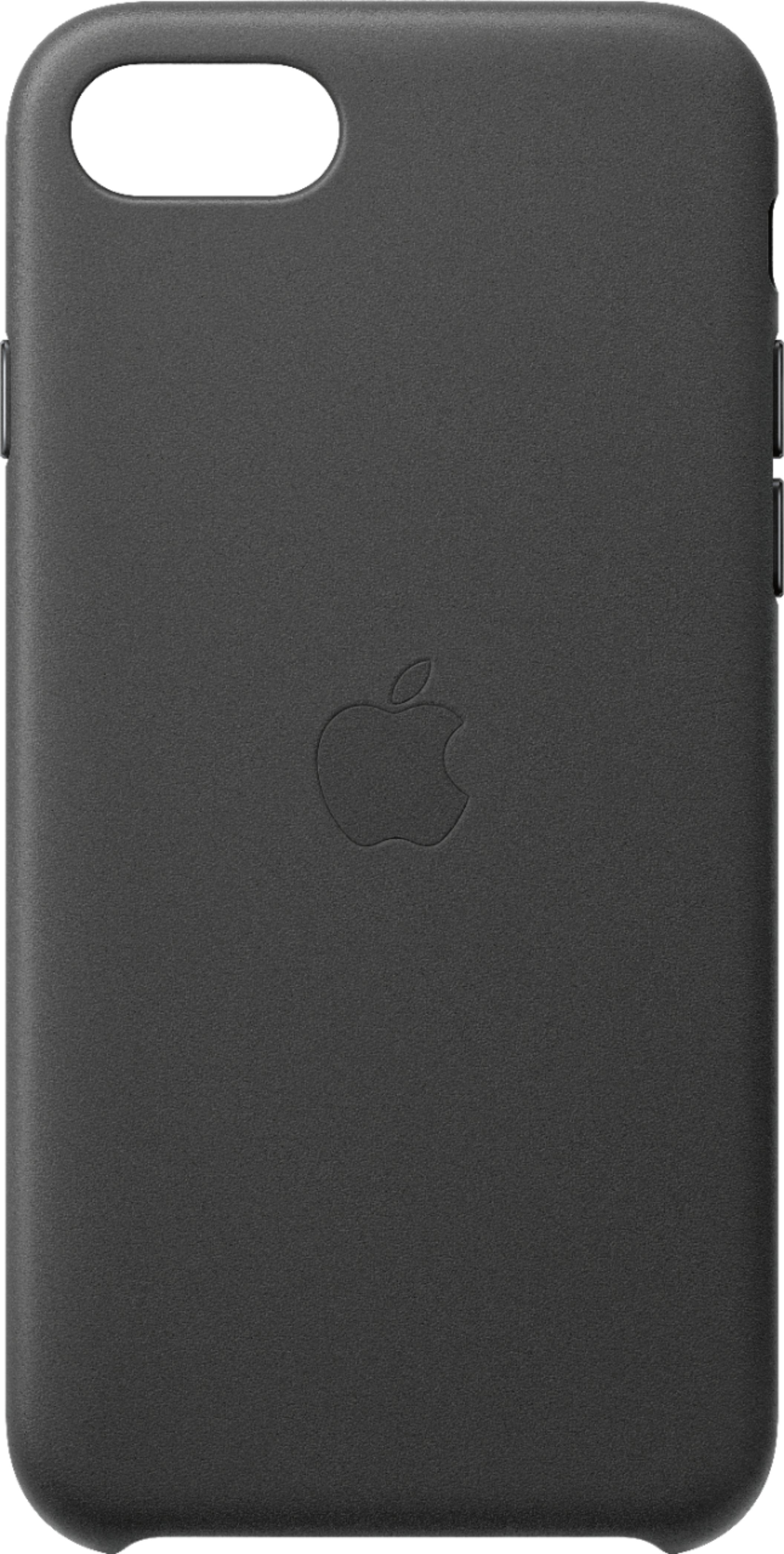 Apple - Leather Case for Apple iPhone SE Black