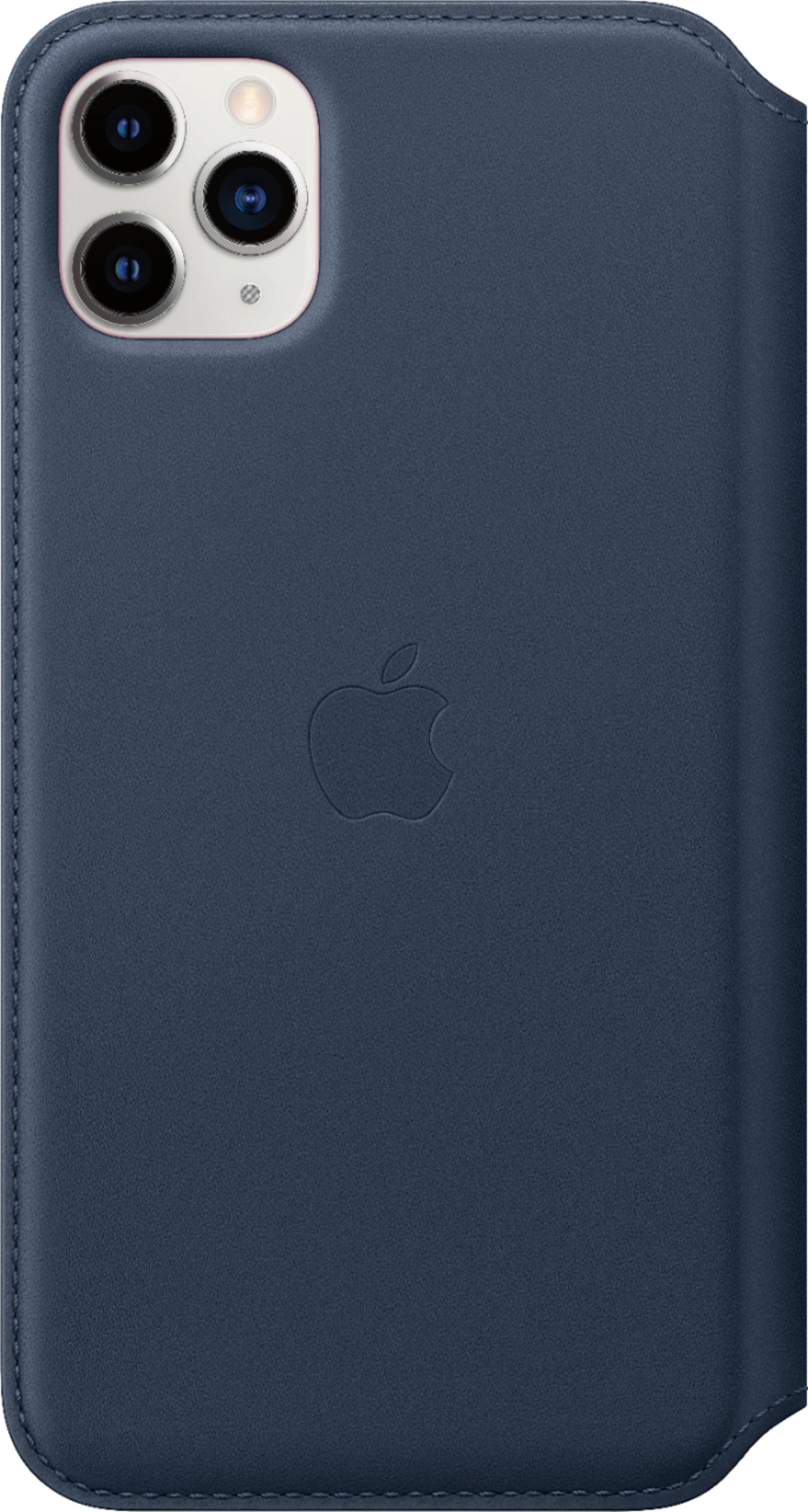 Alt View 11. Apple - iPhone 11 Pro Max Leather Folio - Deep Sea Blue.