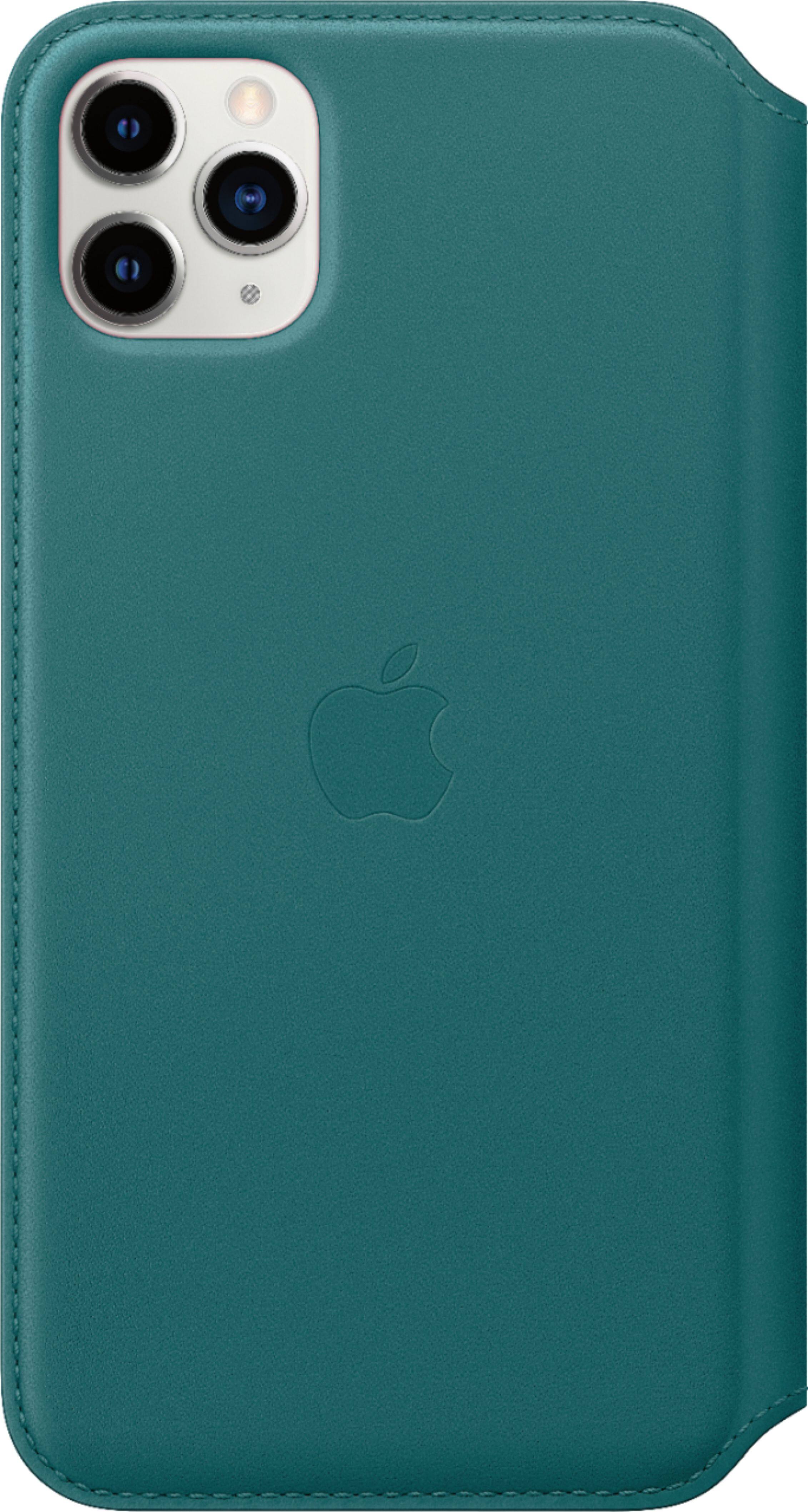 Alt View 11. Apple - iPhone 11 Pro Max Leather Folio - Peacock.