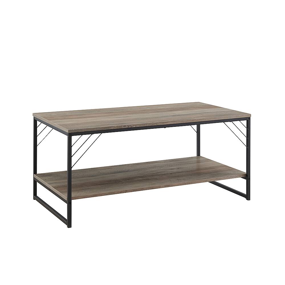 Angle View: Walker Edison - Modern Geometric Coffee Table - Dark Concrete