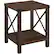 Left. Walker Edison - Farmhouse Metal Accent Side Table - Dark Walnut.