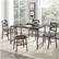 Alt View 13. Walker Edison - Angle Iron Dining Table (Set of 5) - Dark Walnut.