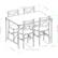 Alt View 14. Walker Edison - Angle Iron Dining Table (Set of 5) - Dark Walnut.