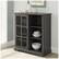 Angle. Walker Edison - Bar Cabinet with Sliding Glass Door - Slate Gray.