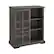 Front. Walker Edison - Bar Cabinet with Sliding Glass Door - Slate Gray.