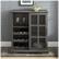 Alt View 13. Walker Edison - Bar Cabinet with Sliding Glass Door - Slate Gray.