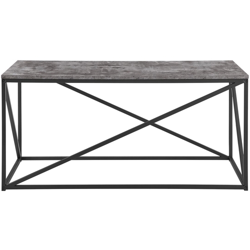 Walker Edison - Modern Geometric Coffee Table - Dark Concrete