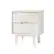 Angle. Walker Edison - Mid Century 24" Modern Square Wood 2-Drawer End Table - White.