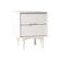 Left. Walker Edison - Mid Century 24" Modern Square Wood 2-Drawer End Table - White.
