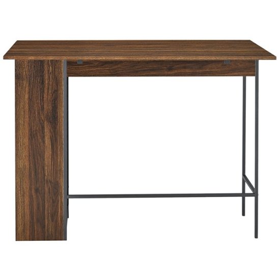 Walker Edison Rectangular Drop Leaf Counter Table Dark Walnut