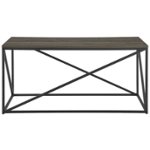 Front Zoom. Walker Edison - Modern Geometric Coffee Table - Slate Gray.
