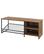 Left. Walker Edison - Rustic Industrial Entryway Shoe Rack Bench - Rustic Oak.