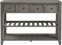 Front Zoom. Walker Edison - Traditional Solid Wood 2-Drawer Buffet Sideboard - Gray.