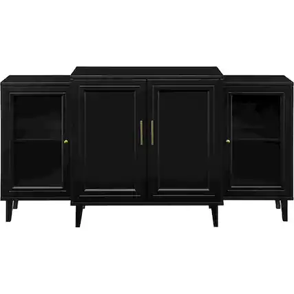 Front. Walker Edison - Tiered Modern Sideboard - Black.