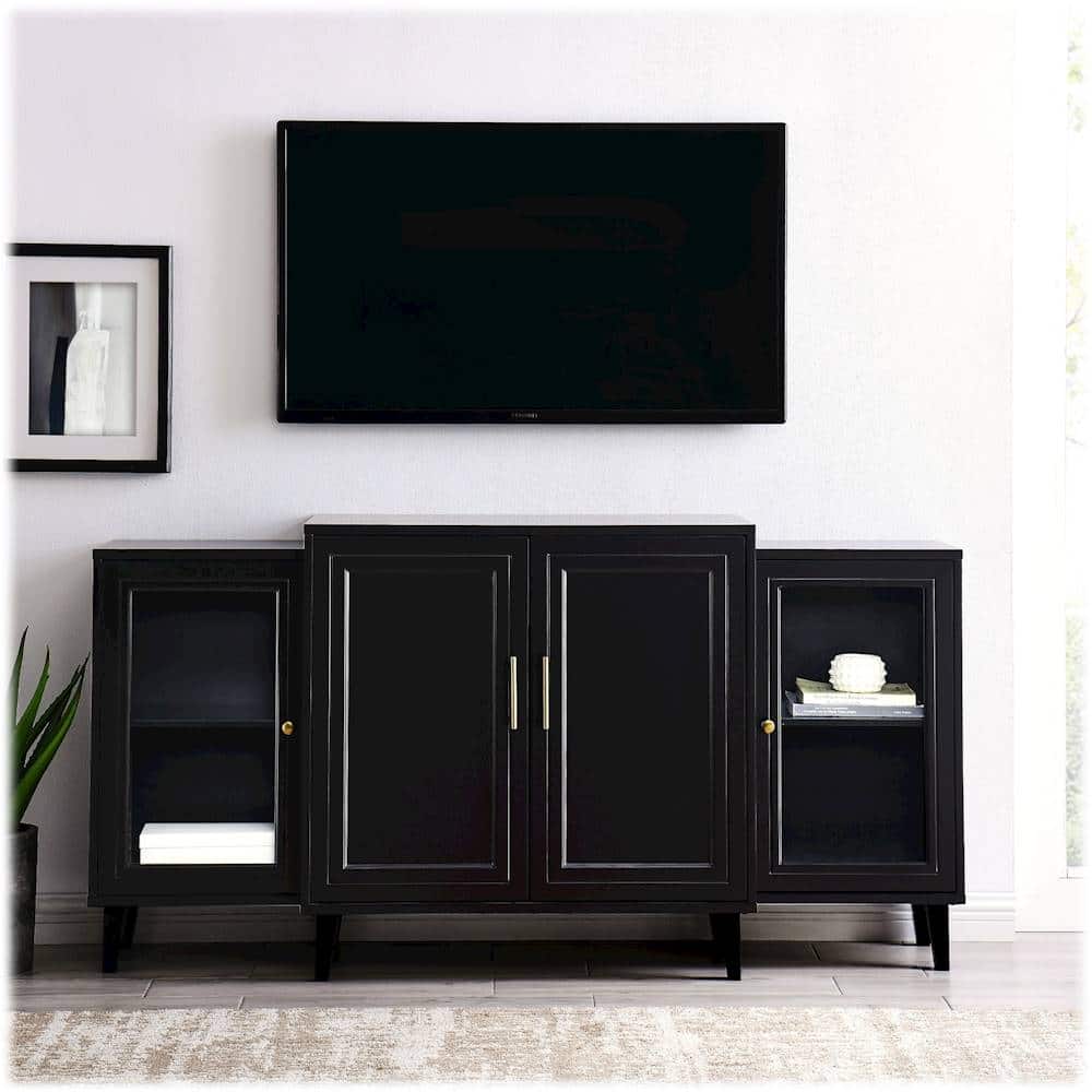Alt View 11. Walker Edison - Tiered Modern Sideboard - Black.