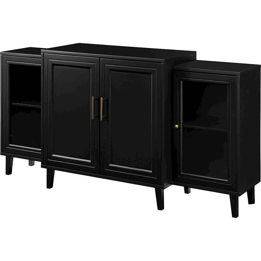 Left. Walker Edison - Tiered Modern Sideboard - Black.