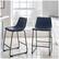 Alt View 16. Walker Edison - Industrial Faux Leather Counter Stool (Set of 2) - Blue.