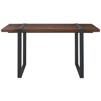 Walker Edison - Urban Blend Rectangular Dining Table - Dark Walnut - Front_Zoom