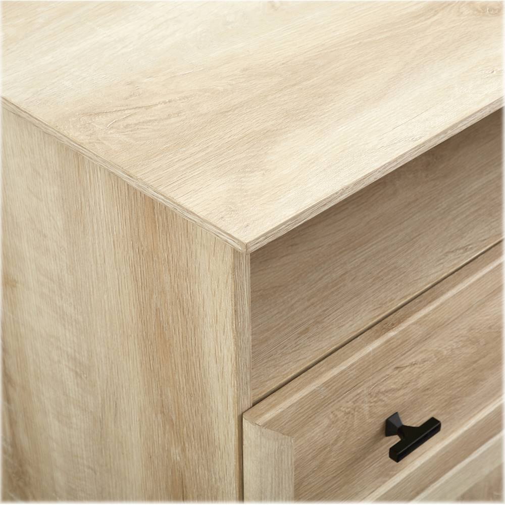 Walker Edison Classic 2Drawer End Table White Oak BBR2DCLNSWO Best Buy