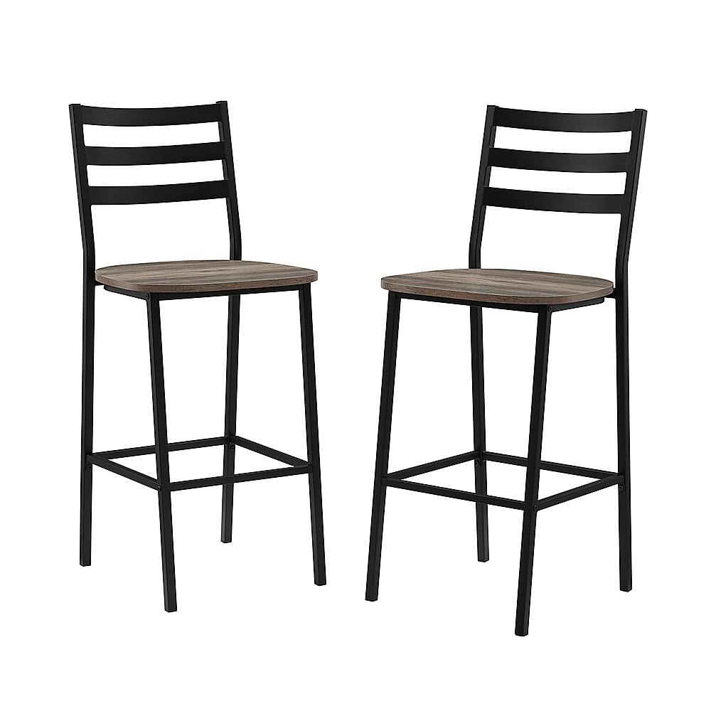Best Buy Walker Edison Industrial SlatBack Counter Stool (2Pack