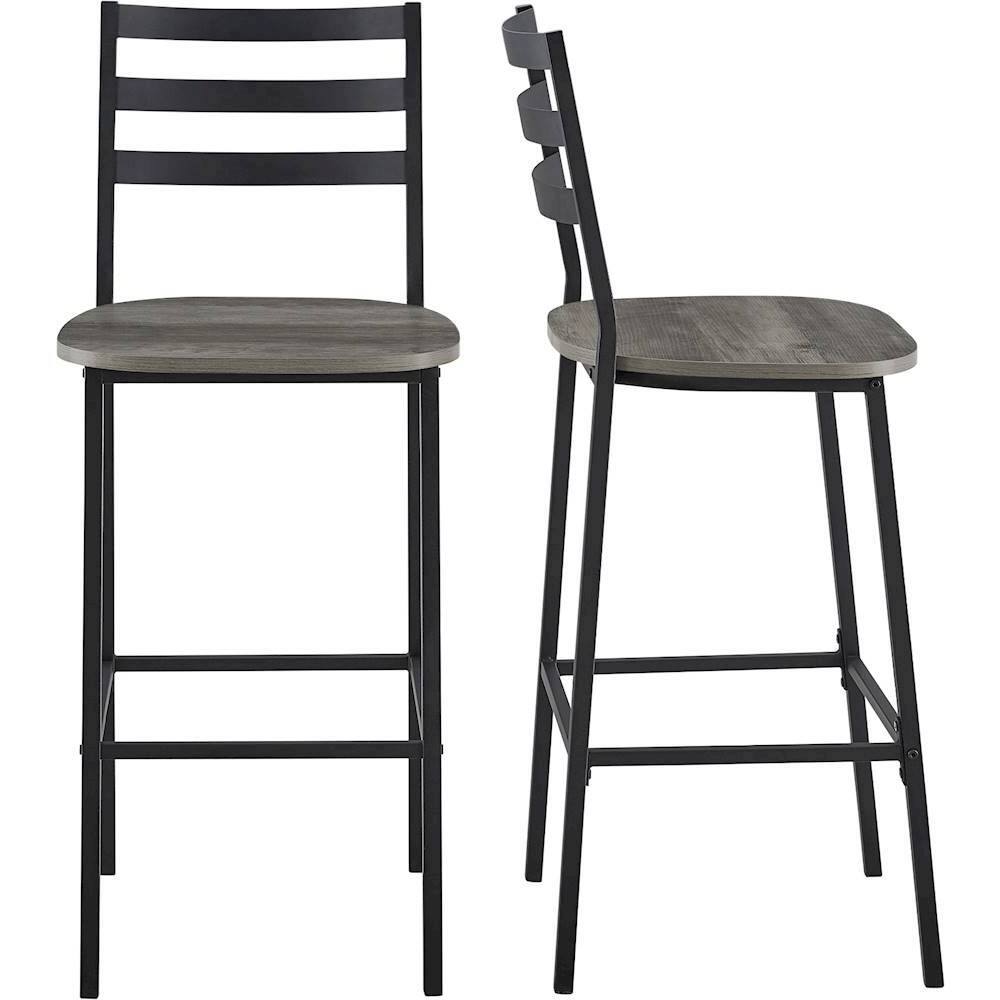 Best Buy Walker Edison Industrial SlatBack Counter Stool (2Pack