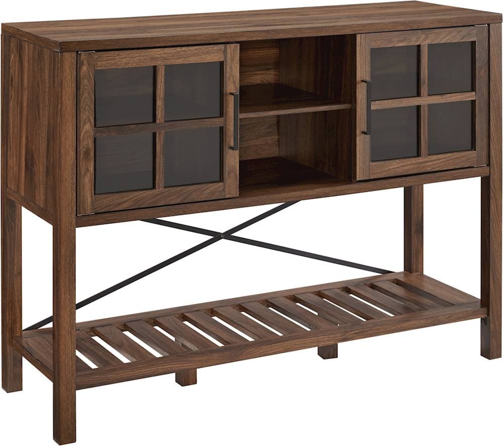 Angle View: Walker Edison - Classic Buffet Sideboard - Dark Walnut