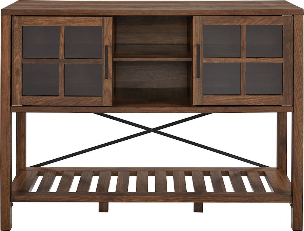 Front. Walker Edison - Classic Buffet Sideboard - Dark Walnut.