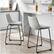 Alt View 16. Walker Edison - Industrial Faux Leather Counter Stool (Set of 2) - Gray.