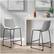 Alt View 17. Walker Edison - Industrial Faux Leather Counter Stool (Set of 2) - Gray.
